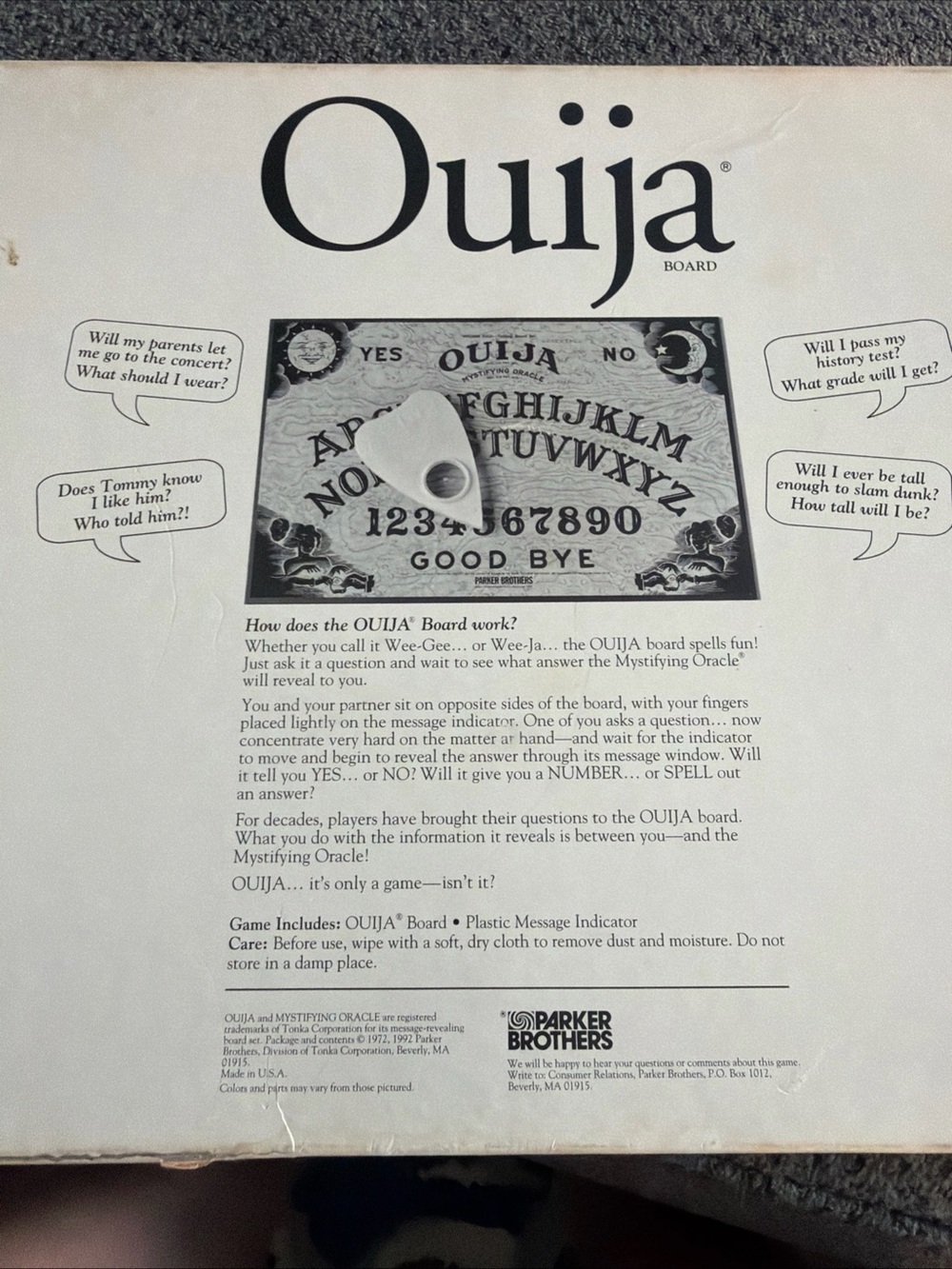 Ouija Mystifying Oracle Board Game - 1972/92  complete Classic Box - Picture 5 of 7